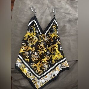 Versace Jeans Collection Black and Gold Camisole